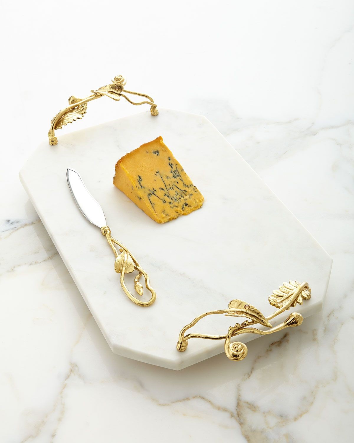 Marble Tray with Golden Orchid